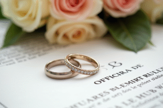 Alliances de mariage sur document officiel en France