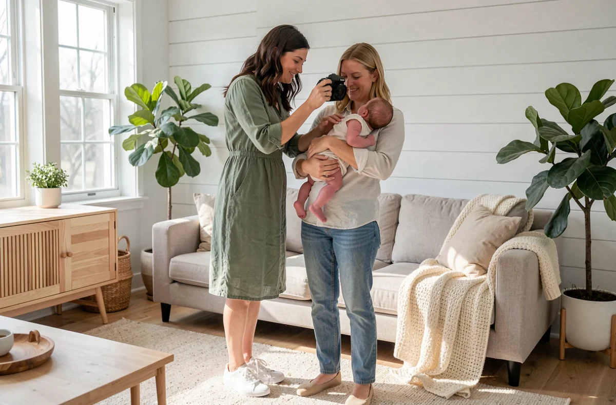 Amélie Soubrie photographe de naissance en reportage dans une maison moderne du Nord