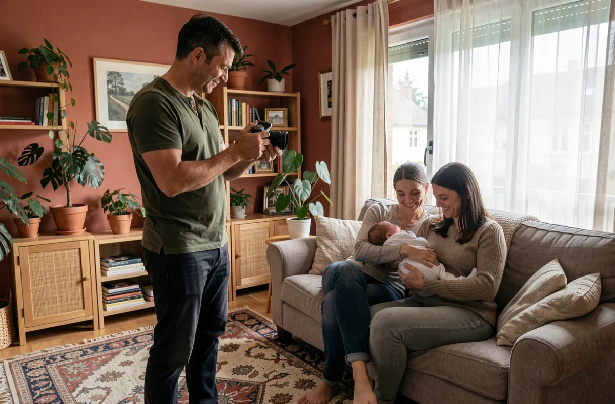 Hugo Wecxsteen photographe de naissance en reportage à domicile dans le Nord