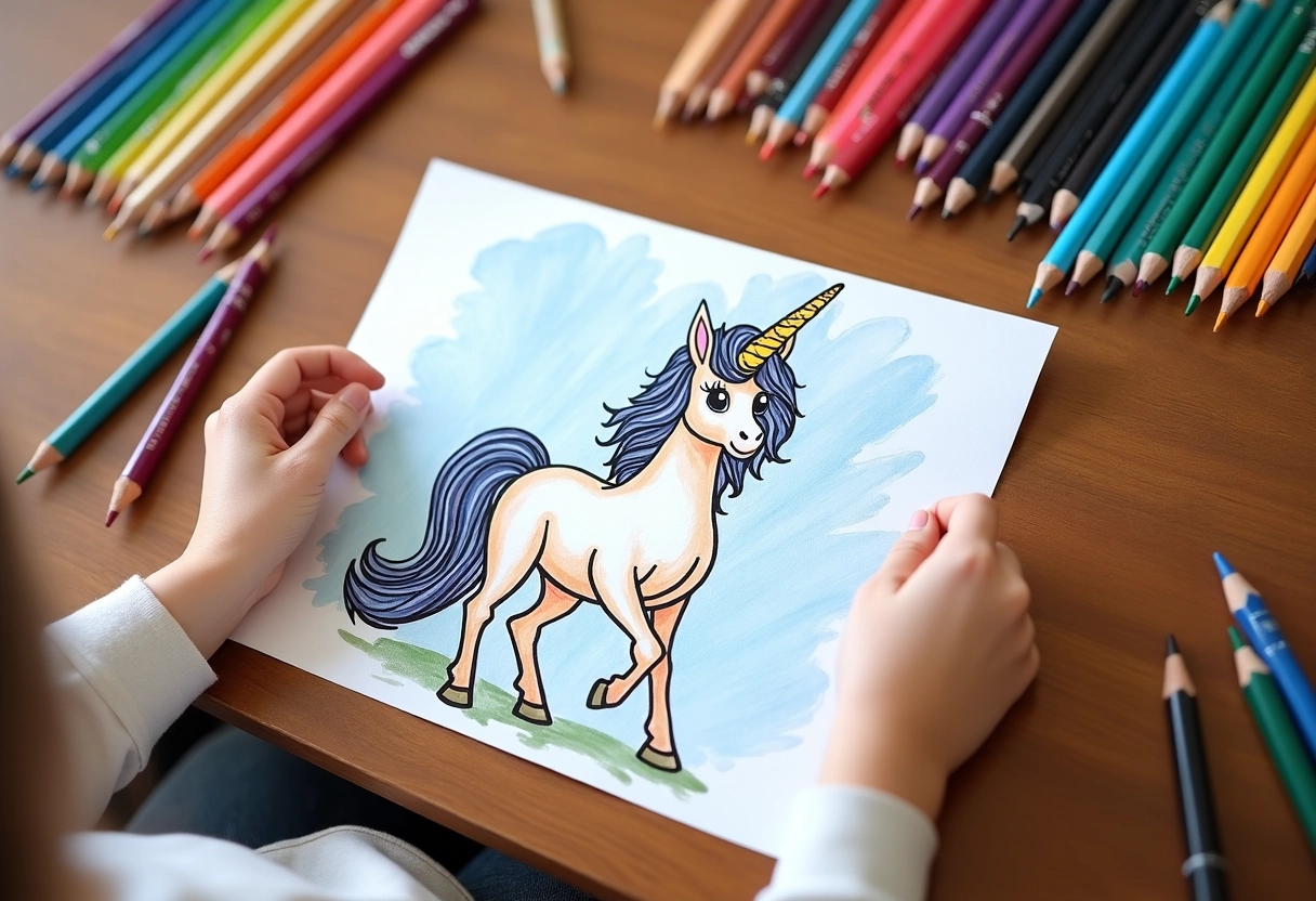 licorne coloriage